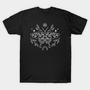Celestial Floral Moth T-Shirt